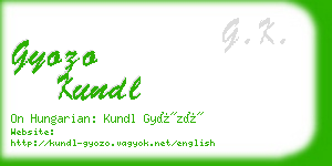 gyozo kundl business card